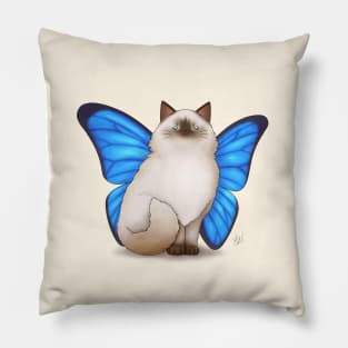 Butterfly Ragdoll Cat Pillow