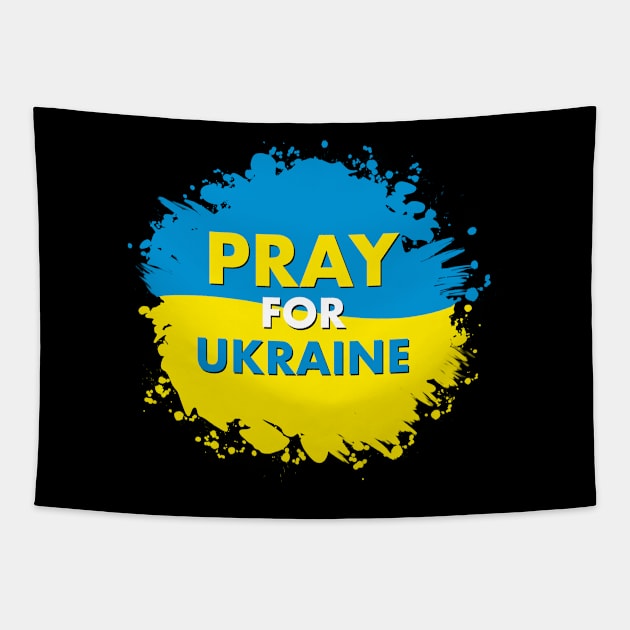 Pray For Ukraine Ukraine Support T shirt Tapestry by Nerdy