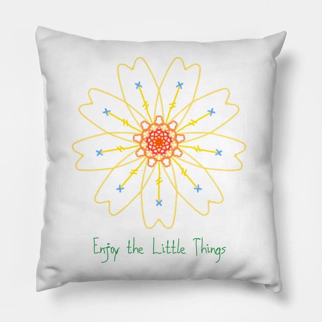 Enjoy the Little Things Pillow by Is.Sea.Sant