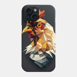 Triangle Chicken - Abstract polygon animal face staring Phone Case