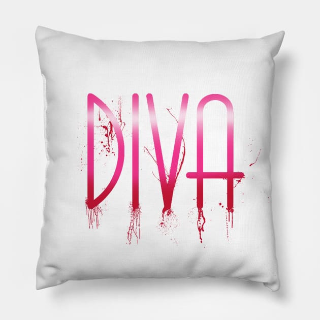 Bloody Diva Pillow by Vane22april