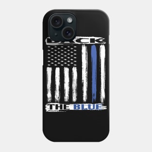 Show Police Support Thin Blue Line Back the Blue American Flag Gifts Phone Case