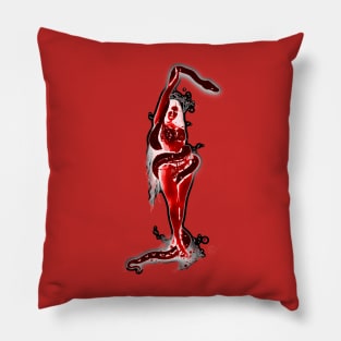 SERPENT QUEEN BLACK WHITE RED Pillow