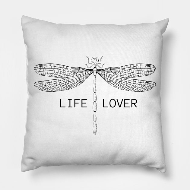 Life Lover - Dragonfly Pillow by ZenNature