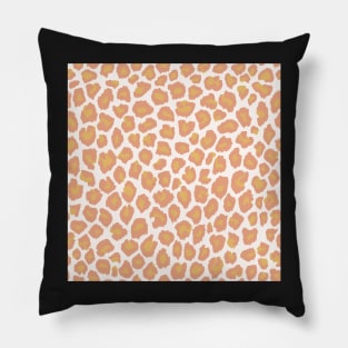 Pink and mustard leopard print Pillow