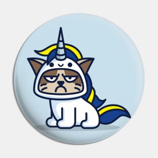 Grumpy Unicorn Cat Pin