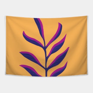 Cute purple and orange leaf design Tapestry