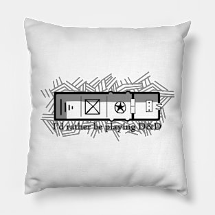 I'd rather be playing D&D (map) Pillow