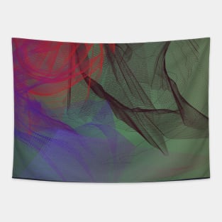 red black blue abstract Tapestry