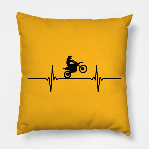 dirt bike Pillow by Circle Project