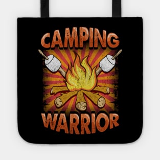 Camping Warrior Camp Fire Camper Outdoors Tote