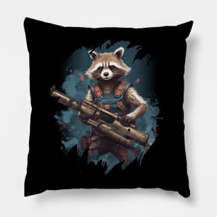 rocket raccoon Pillow