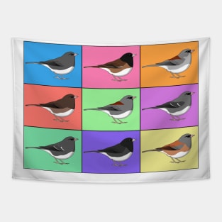 Warhol Birds - Dark-eyed junco Tapestry