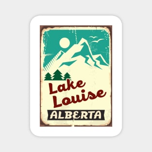 Lake Louise Alberta Canada Skiing Ski Banff National Park Magnet