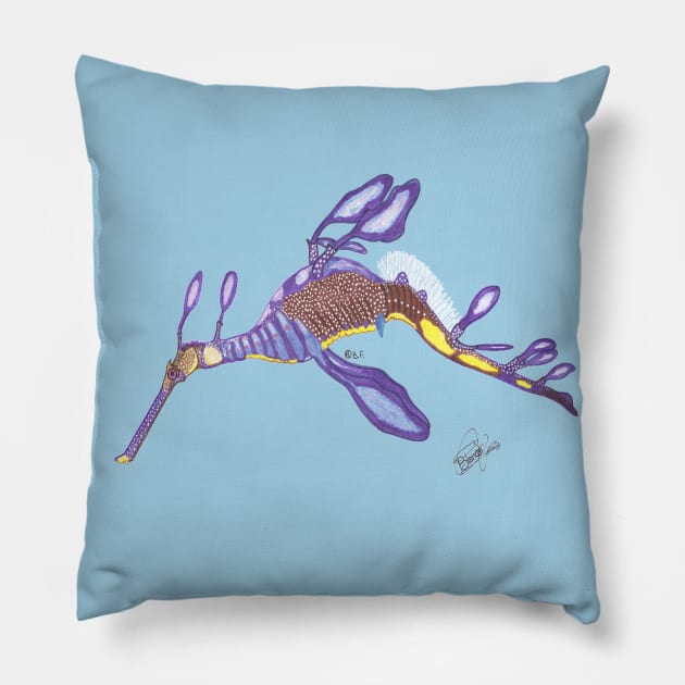 Weedy Seadragon Pillow by BeritValk