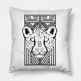 Leopard White Tribe Pillow