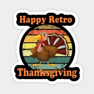 happy retro thanksgivings turkey gift 2020 for men and women Magnet