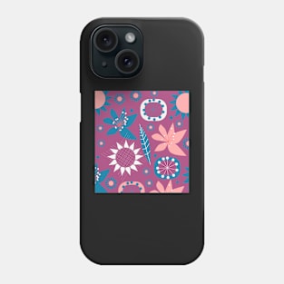 Floral rhapsody in purple Phone Case