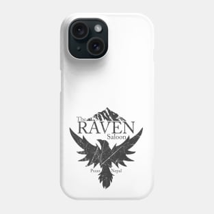 The Raven Saloon - black distressed Phone Case