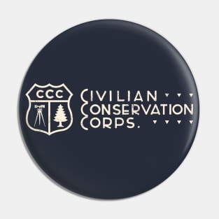 Civilian Conservation Corps - Shield Wordmark Pin