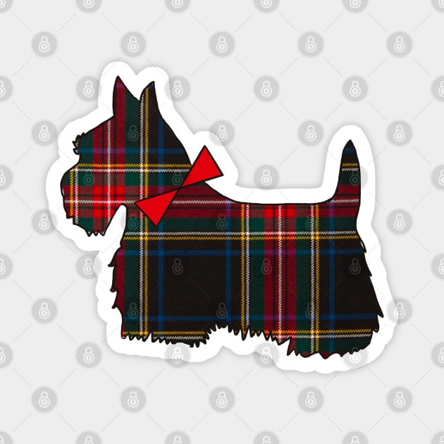 Stewart plaid Scotty Magnet by theroseandraven