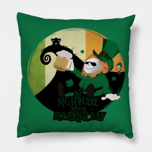 A Nightmare Before St Patrick's Day Pillow