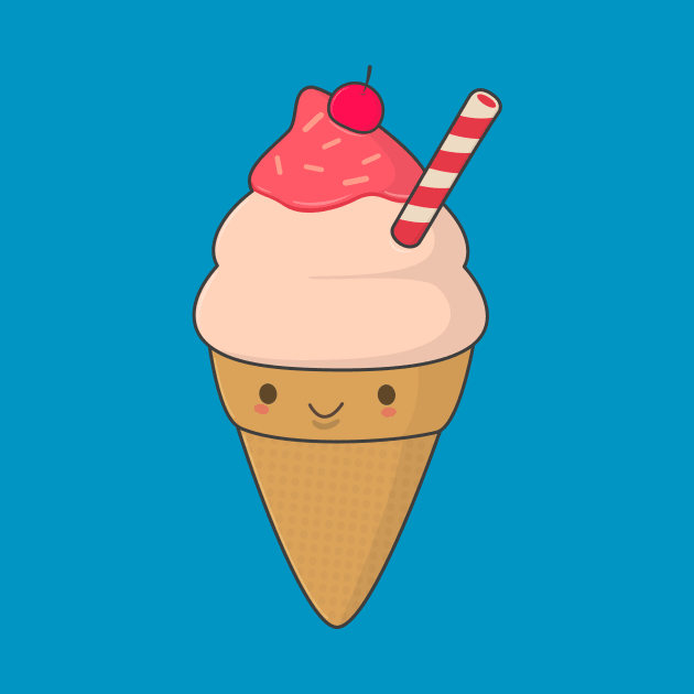 Kawaii Ice Cream Cone by happinessinatee