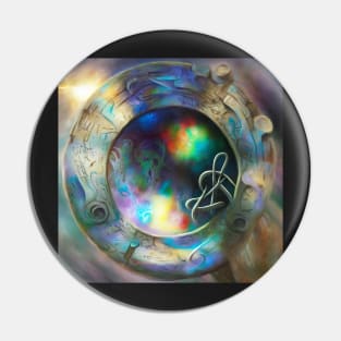 Alien Arcane Aesthic AiArt Rainbow Runes 2 Pin