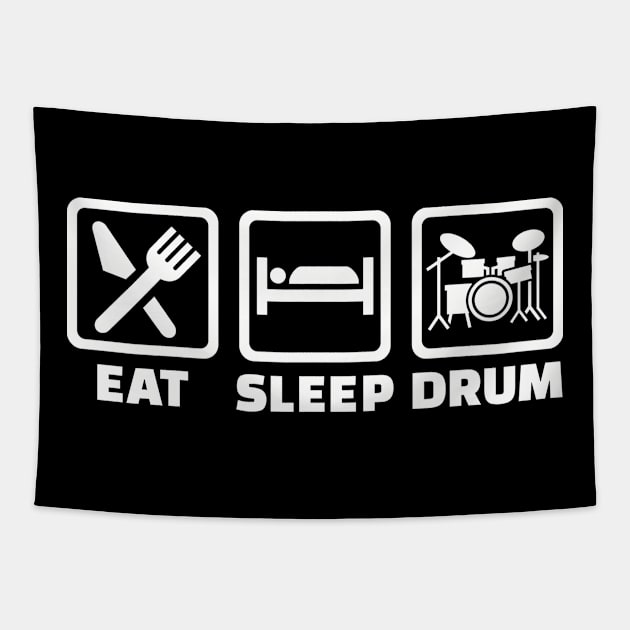 Eat sleep Drum Tapestry by Designzz