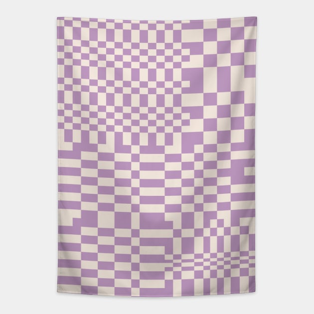 Checkerboard Pattern - Purple Tapestry by Colorable