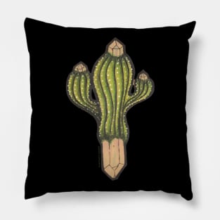 Cactus with crystal roots 6 Pillow