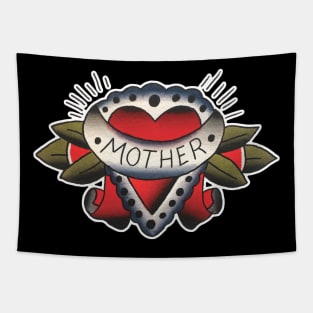 Mother Heart Tattoo Design Tapestry