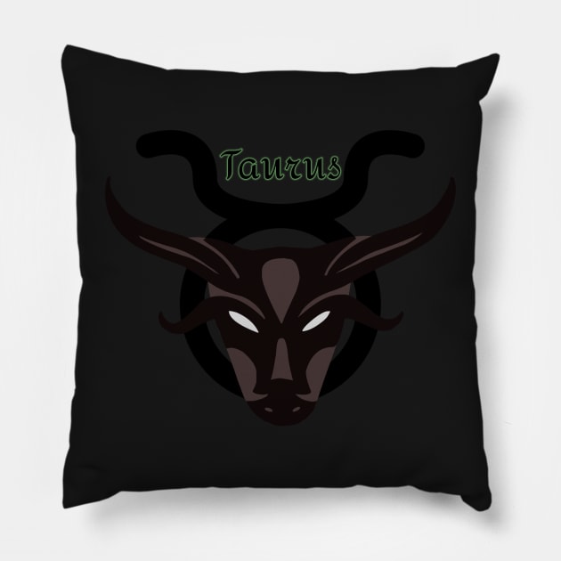 Taurus Pillow by asillustrator