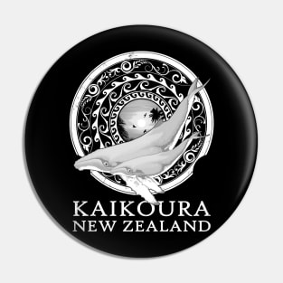 Humpback whales Shield of Kaikoura New Zealand Pin