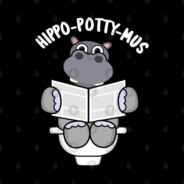 Hippo-potty-mus Funny Animal Hippo Pun by punnybone