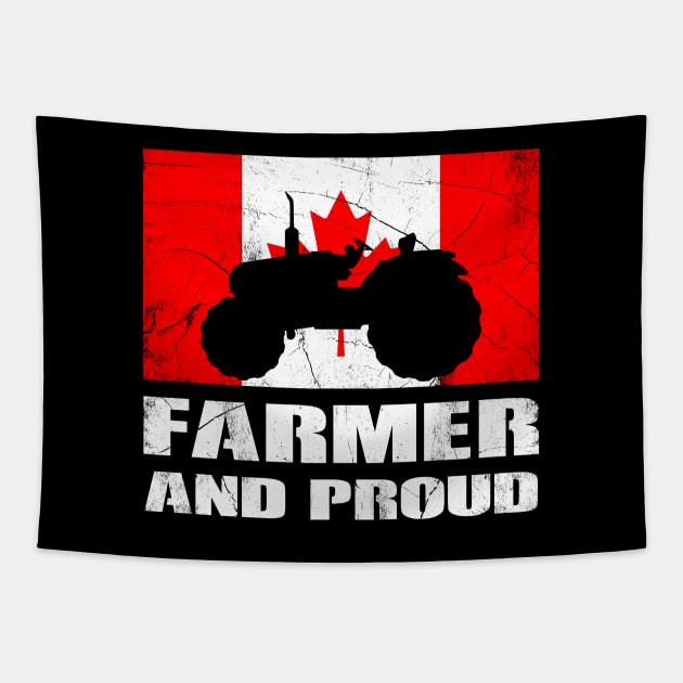 Canadian Farmer and Proud Tapestry by NicGrayTees