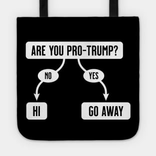 Are You Pro-Trump- Funny Anti-Trump Flowchart Tote