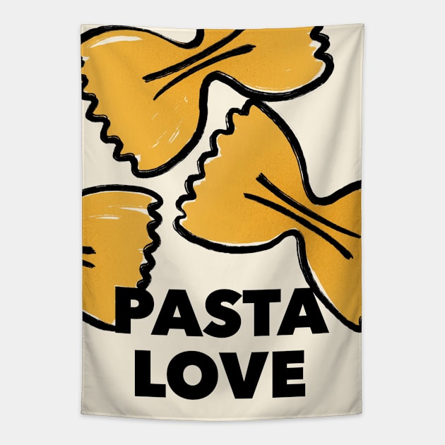 Pasta Love Italian Food Tapestry by Trippycollage