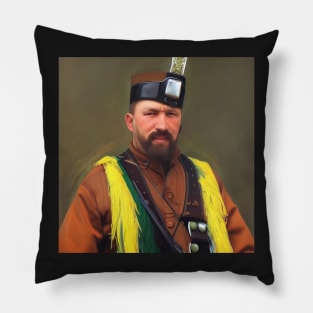Portrait of Ukrainian Cossack Pillow