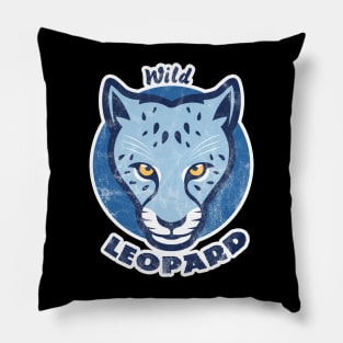 Blue Leopard Skin Pillow