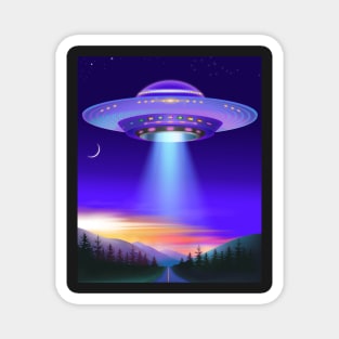 Night Road UFO Magnet