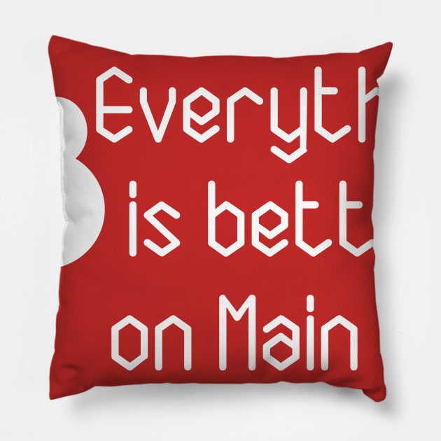 Main St Pillow by BitsnBuz