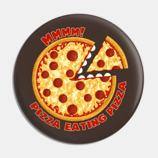 Pizza Eating Pizza Pin