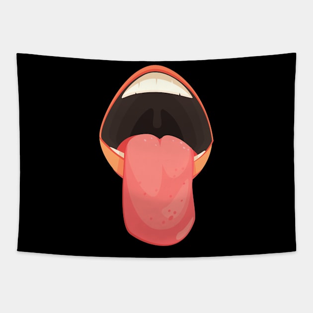 Mouth Tapestry by Flipodesigner