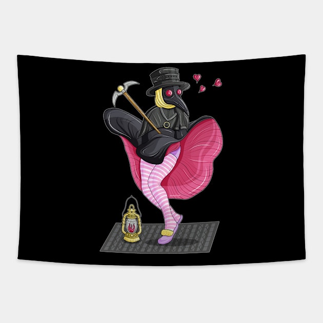 Doctor Plague In Love Tapestry by Sneezing Fish