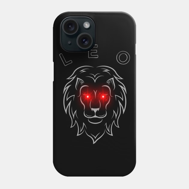 Leo | Evil Red Eyed Lion Phone Case by MysticZodiac