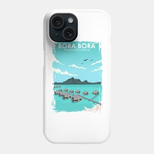 Bora Bora Travel Poster Phone Case