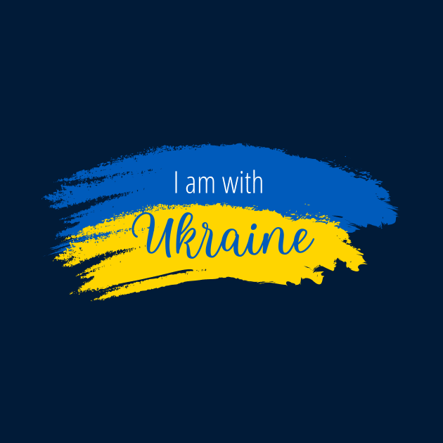 I am with Ukraine, design with vintage Ukraine flag by g14u