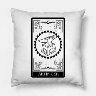 Artificer Tarot Card D&D Nat 20 Dungeons & Dragons T-Shirt Black Pillow