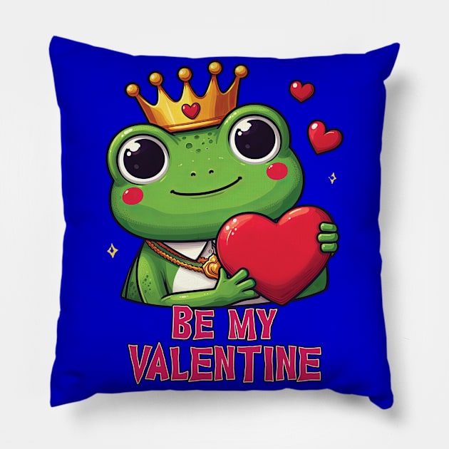 Frog Prince 18 Pillow by Houerd